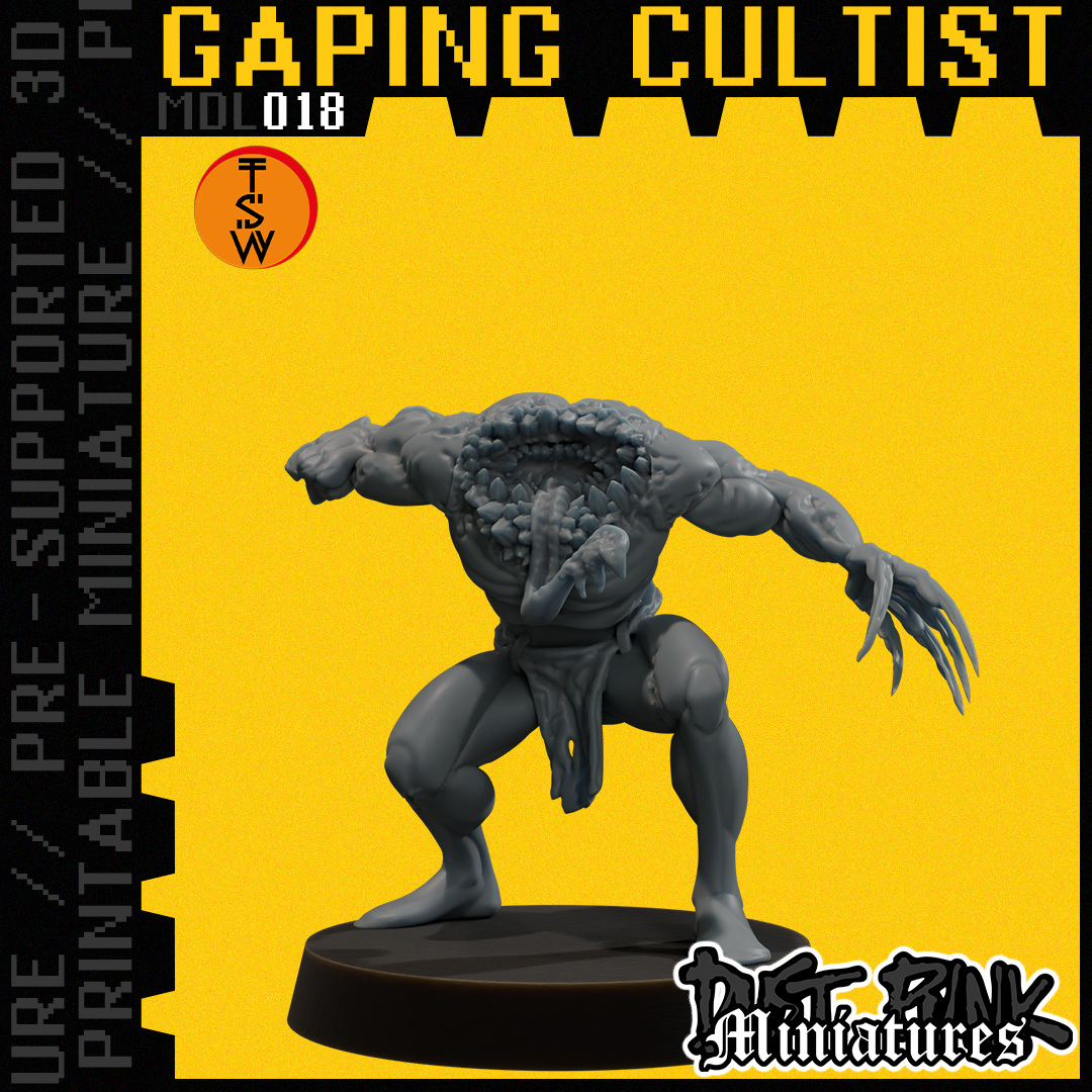MDL018 GAPING CULTIST [PRE-SUPPORTED]
